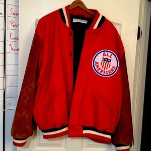 100% Authentic Ebbets  Field Flannel All Star Varsity, Suede sleeve Jacket